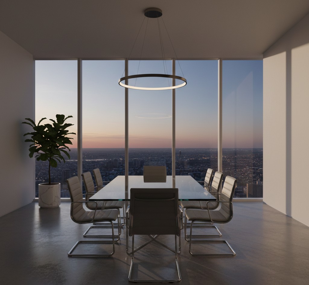 Premium boardroom fit-out with city views - where major decisions are made