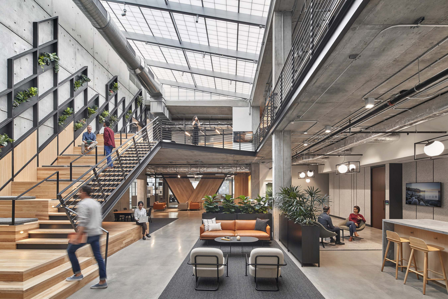 Modern tech office workspace